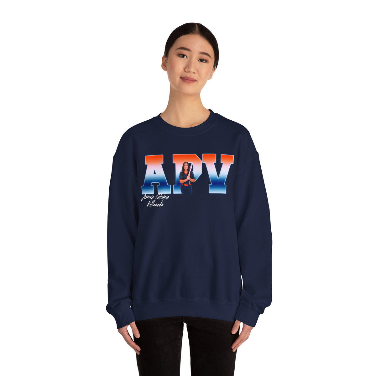Amira Paloma Villaneda Big Initials Crewneck Sweatshirt