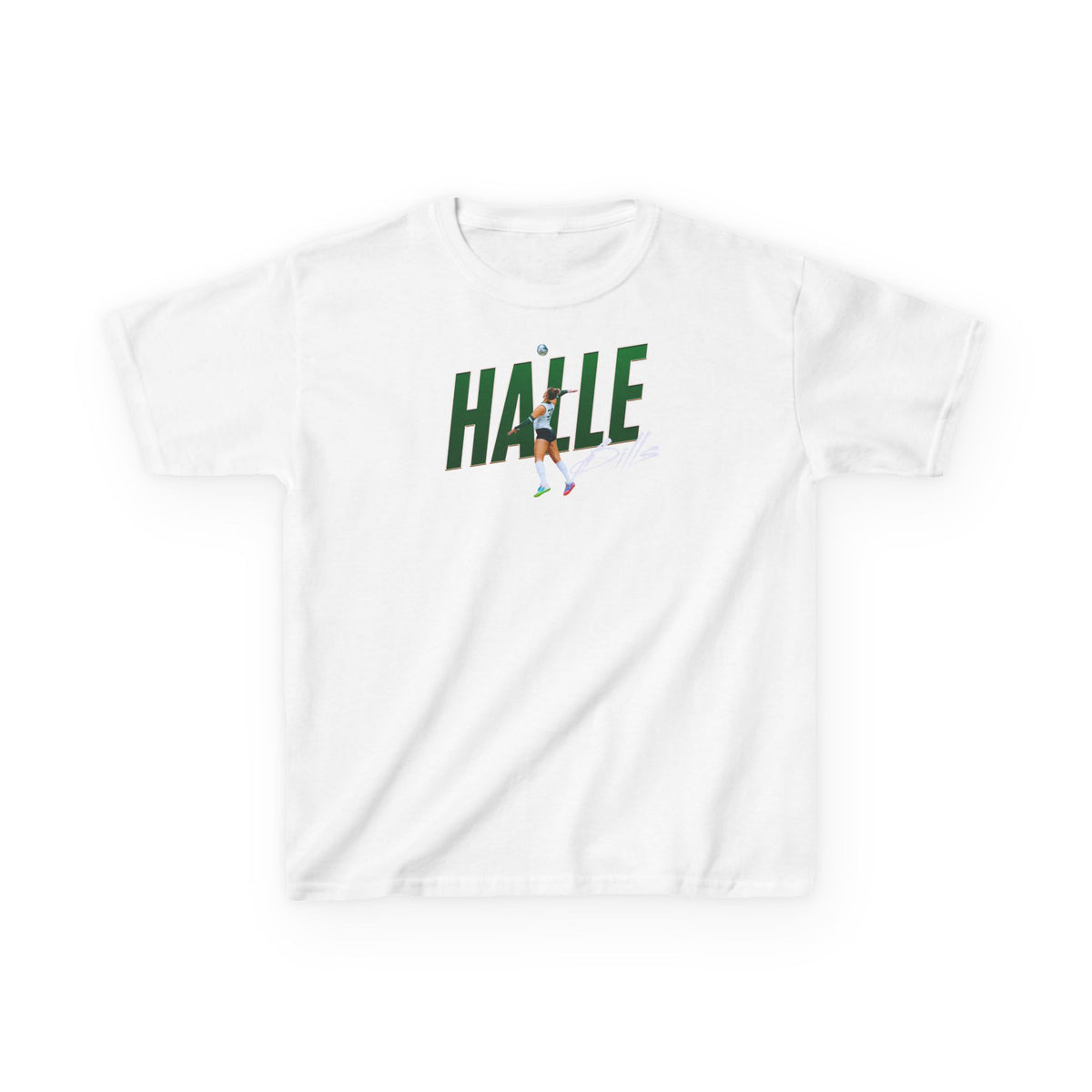 Halle Bills Cursive Combo Colored Kids Tee