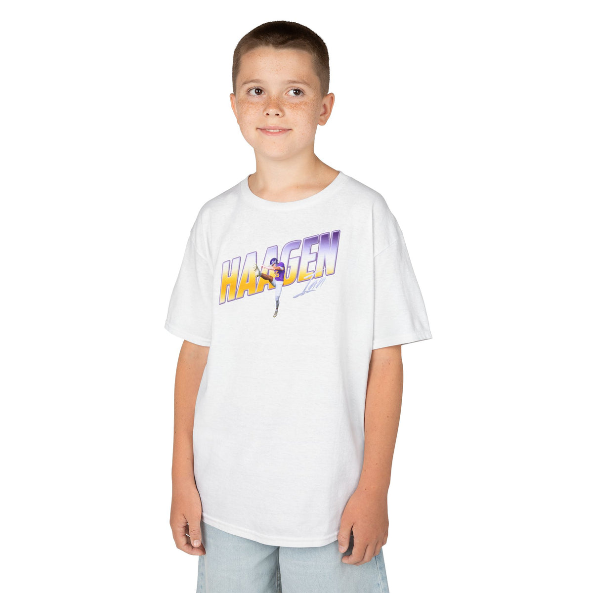 Ian Haagen Cursive Combo Colored Kids Tee