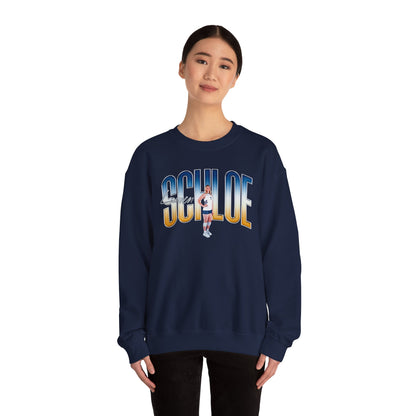 Lauren Schloe Curved Combo Colored Crewneck Sweatshirt