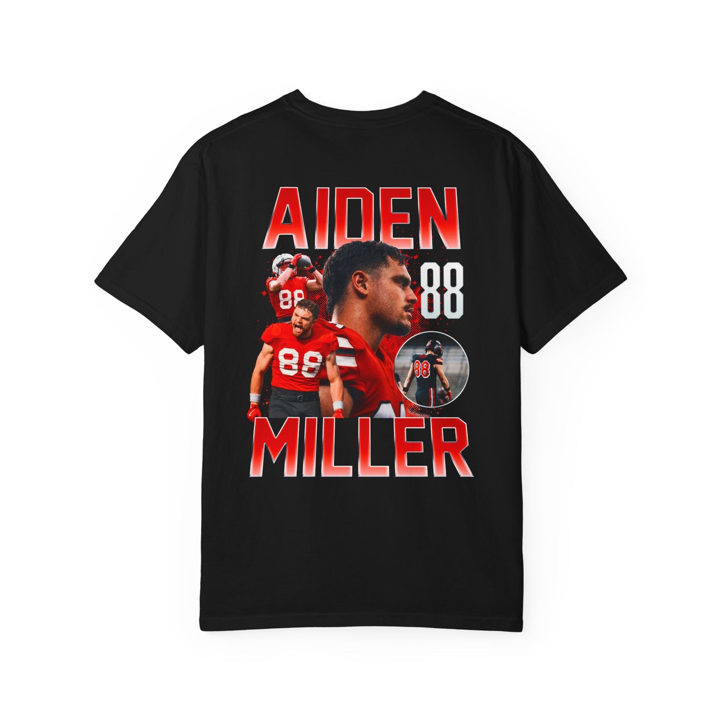 Aiden Miller Logo Front & Back Premium Tee