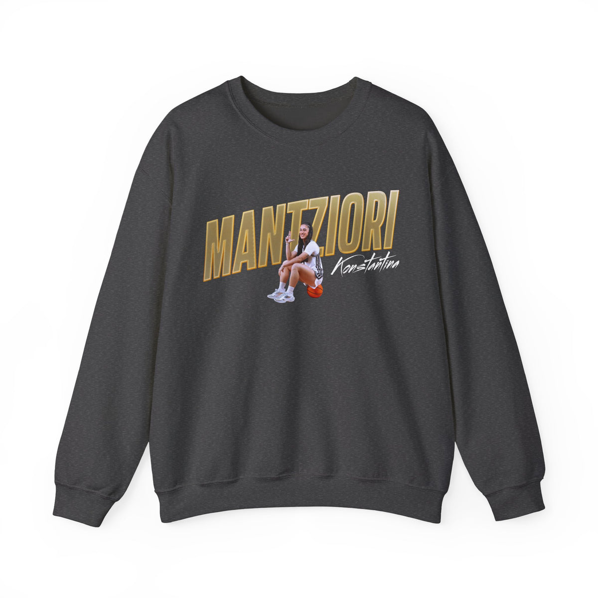 Konstantina Mantziori Cursive Combo Colored Crewneck Sweatshirt