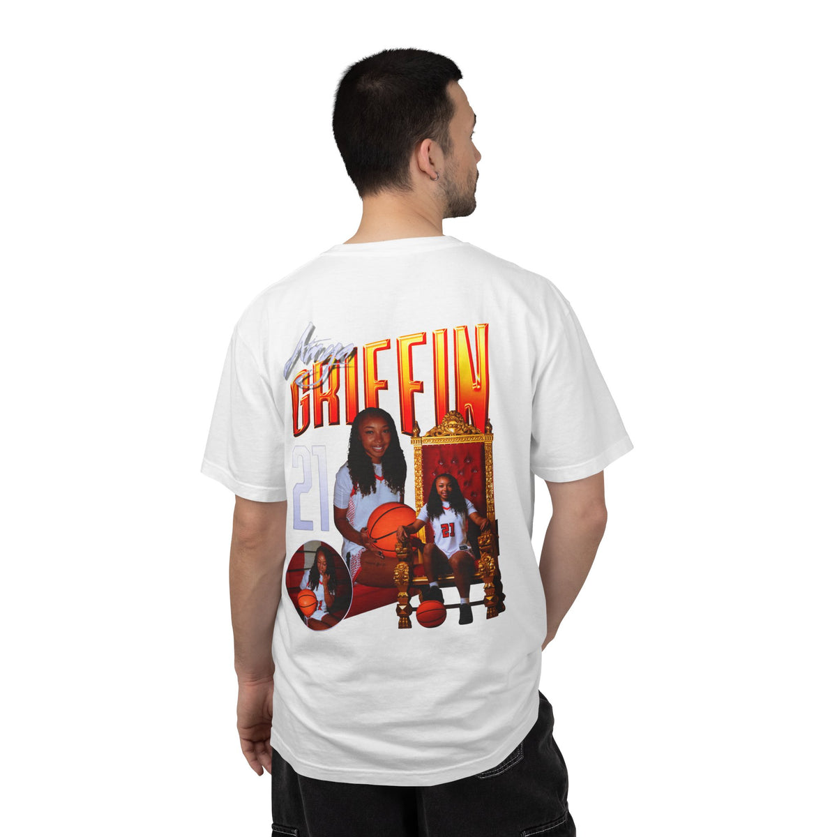 Amya Griffin Logo Front & Back Premium Tee