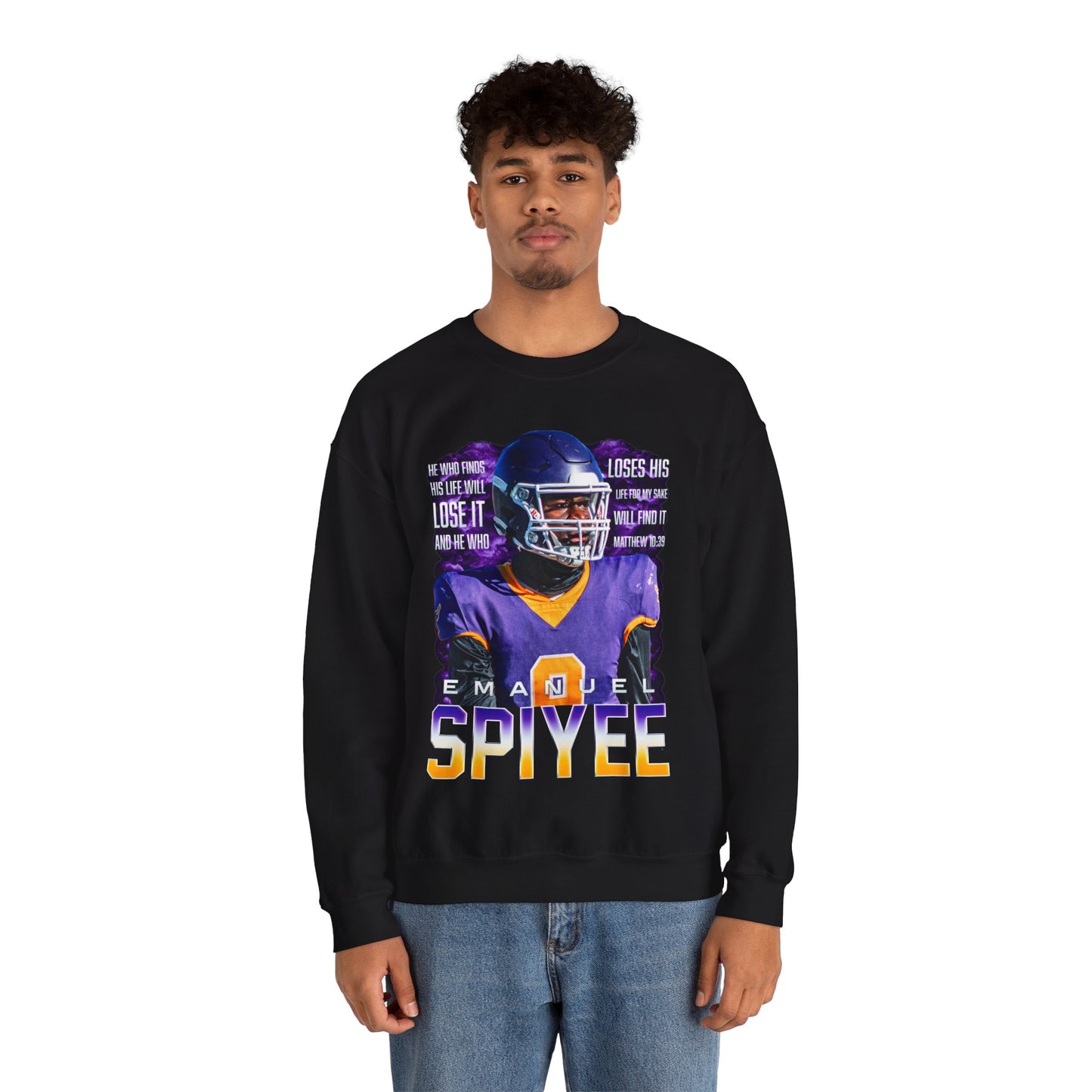 Emanuel Spiyee Featured Quote Crewneck Sweatshirt