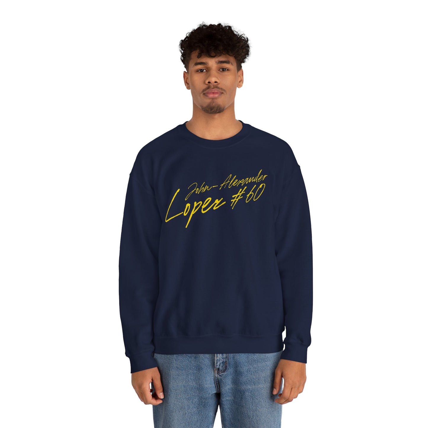 John-Alexander Lopez Cursive Name & Number Crewneck Sweatshirt