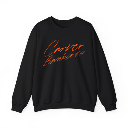 Carver Banker Cusive Name & Number Crewneck Sweatshirt