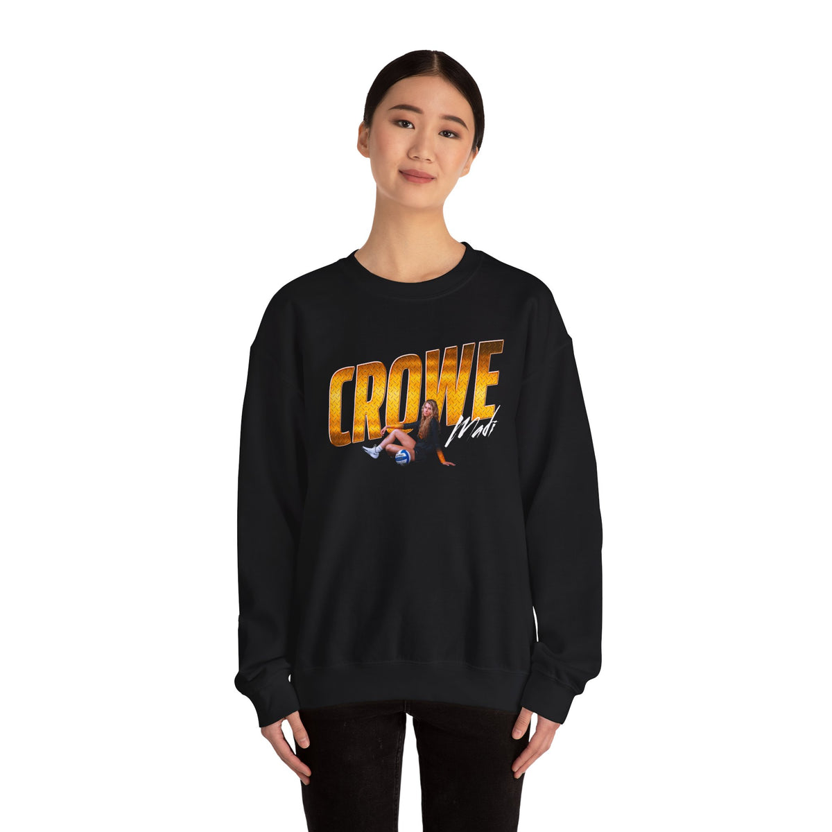 Madi Crowe Cursive Combo Colored Crewneck Sweatshirt