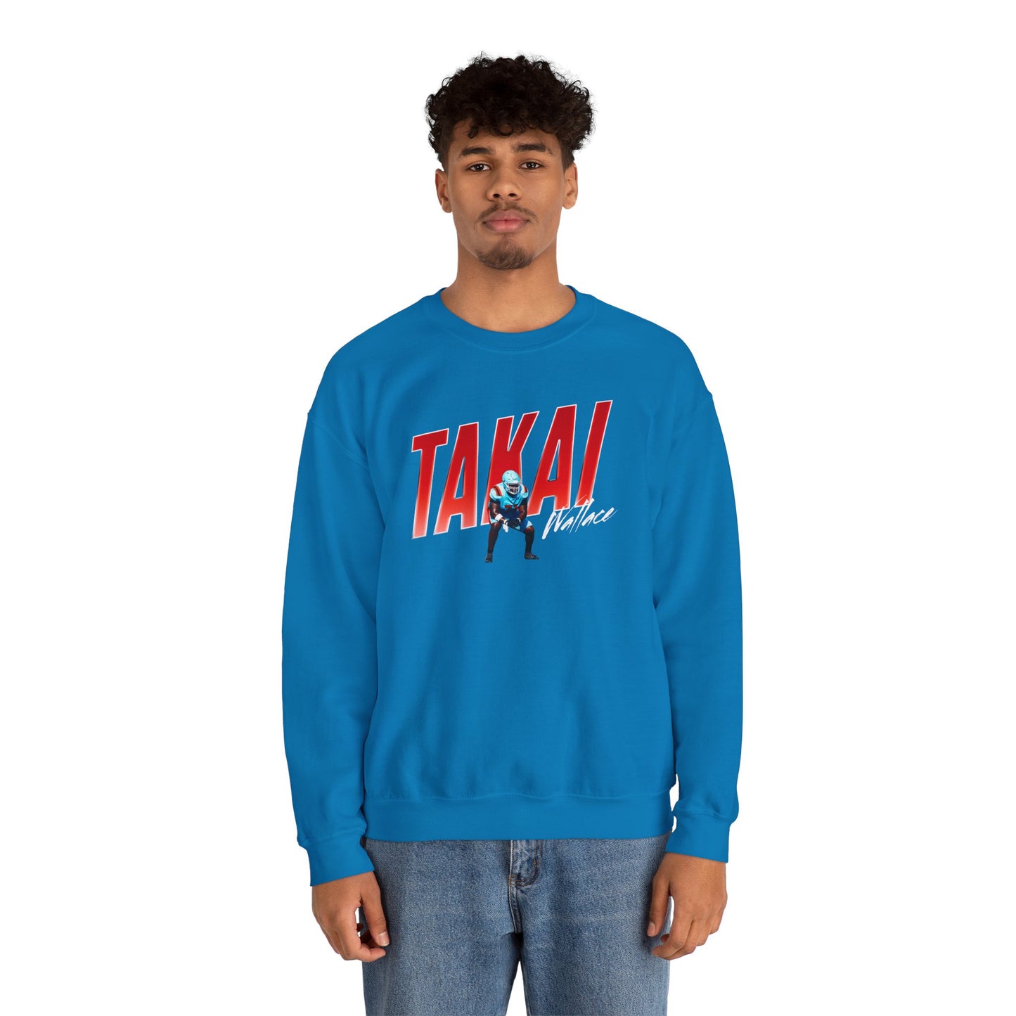 Takai Wallace Cursive Combo Crewneck Sweatshirt