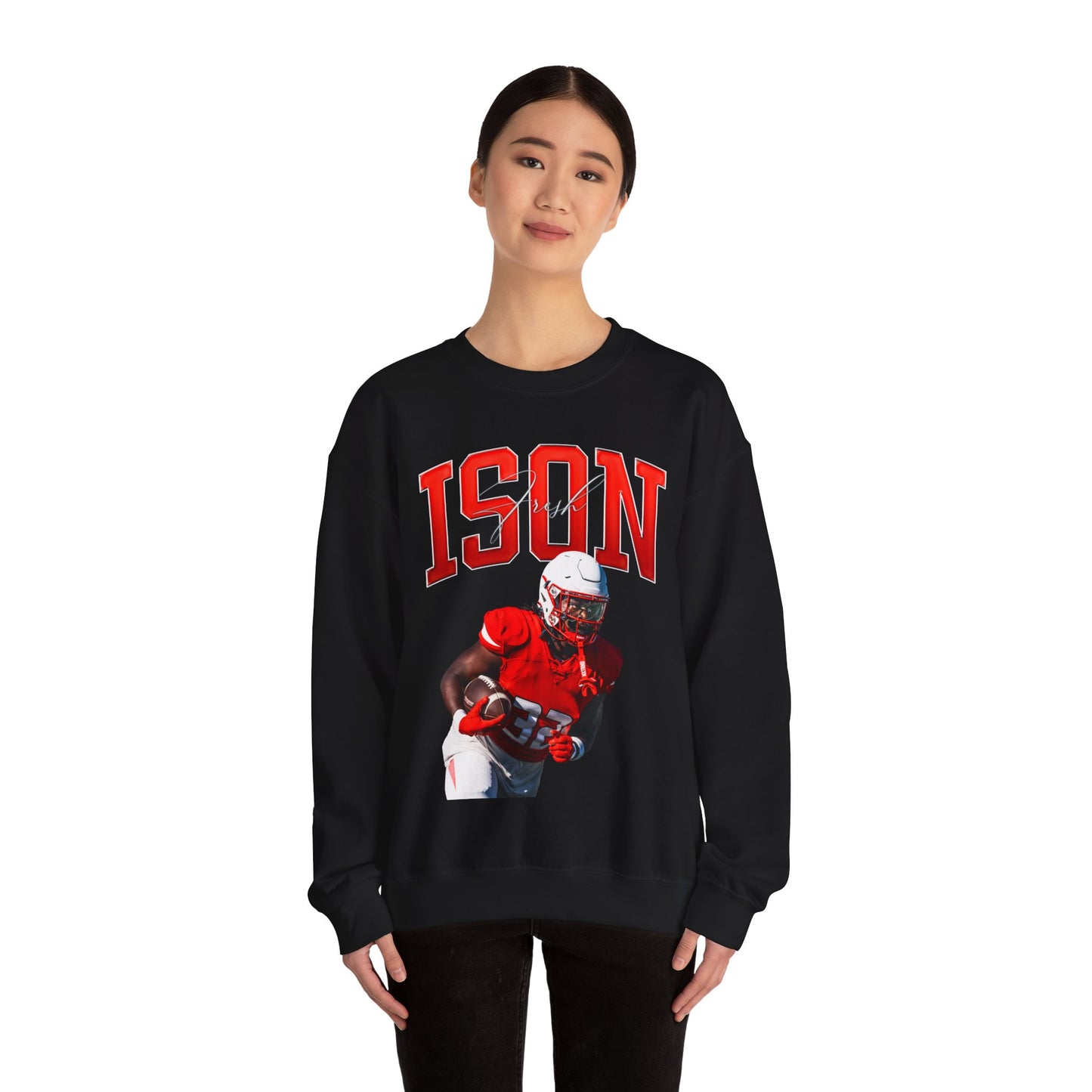 Fresh Ison Curved Combo Colored Crewneck Sweatshirt