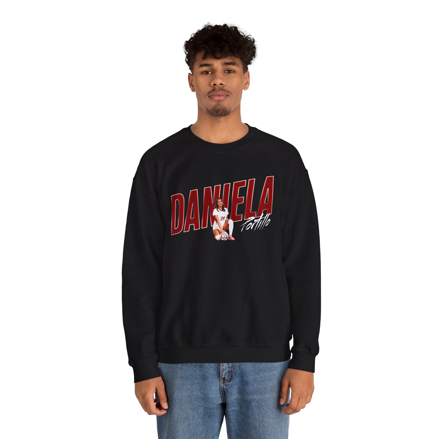 Daniela Portillo Cursive Combo Colored Crewneck Sweatshirt