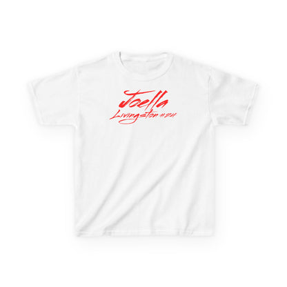Joella Livingston Cursive Name & Number Kids Tee