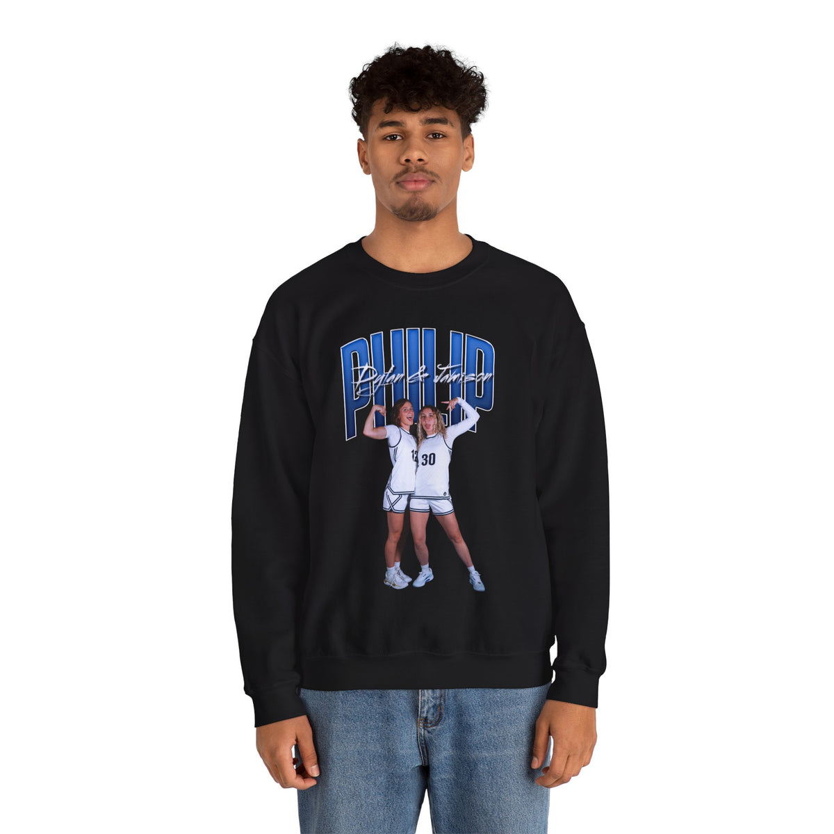 Dylan & Jamison Philip Curved Combo Colored Crewneck Sweatshirt