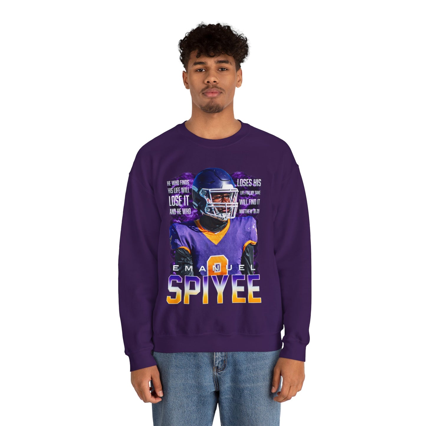Emanuel Spiyee Featured Quote Crewneck Sweatshirt