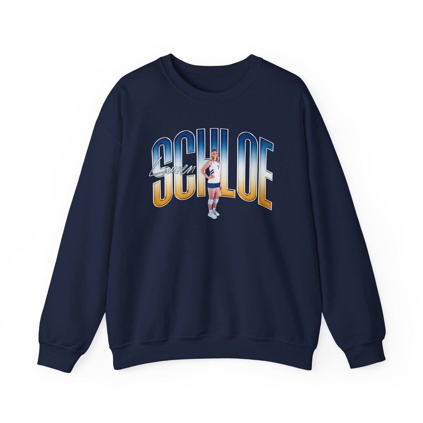 Lauren Schloe Curved Combo Colored Crewneck Sweatshirt