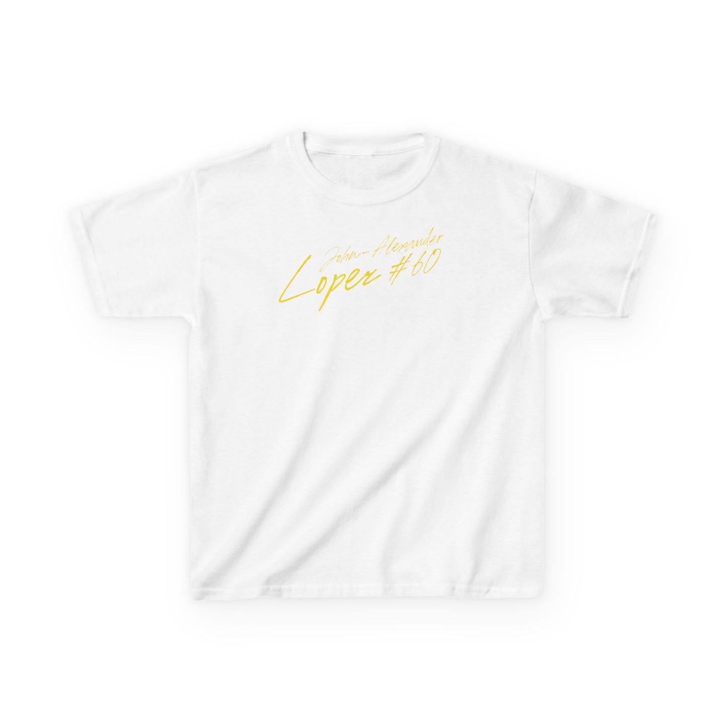 John-Alexander Lopez Cursive Name & Number Kids Tee