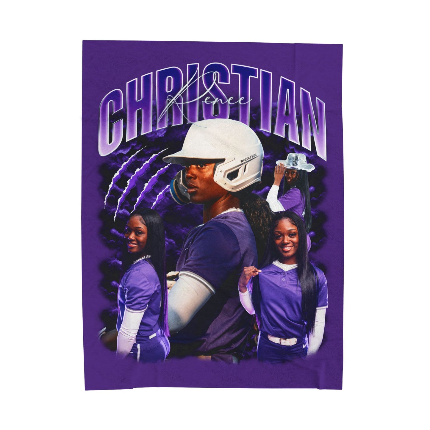Renee Christian 60"-80" Plush Blanket
