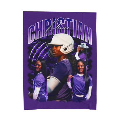 Renee Christian 60"-80" Plush Blanket