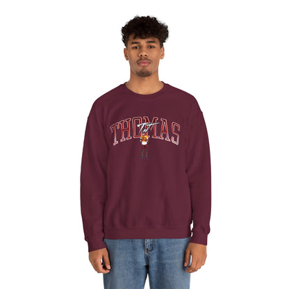 TJ Thomas Curved Combo Colored Crewneck Sweatshirt