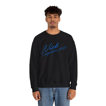 Nick Laughlin Cursive Name & Number Crewneck Sweatshirt