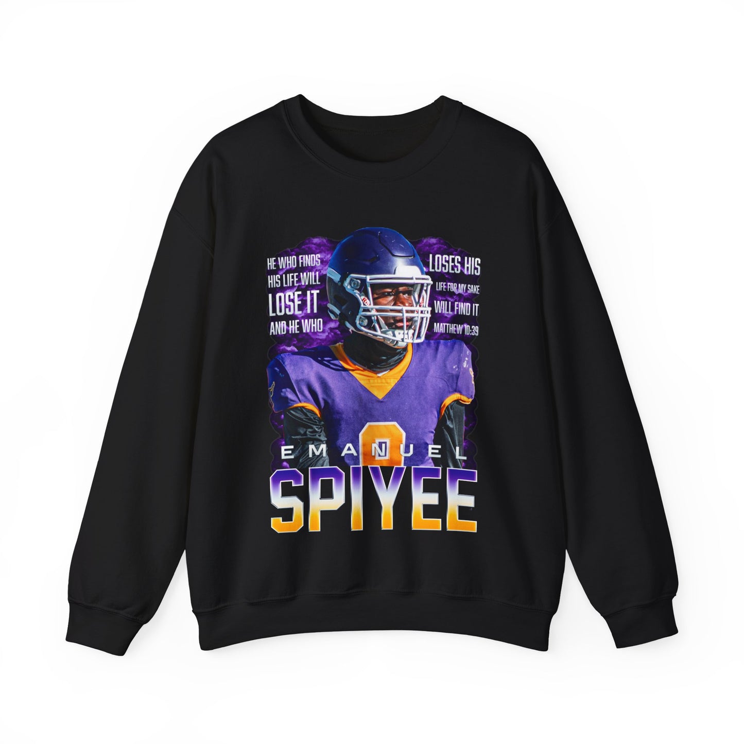 Emanuel Spiyee Featured Quote Crewneck Sweatshirt