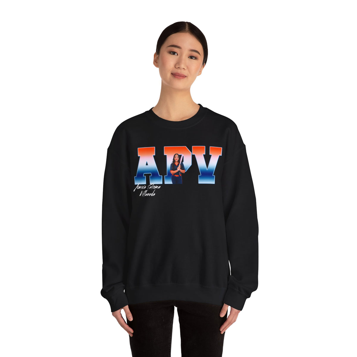 Amira Paloma Villaneda Big Initials Crewneck Sweatshirt