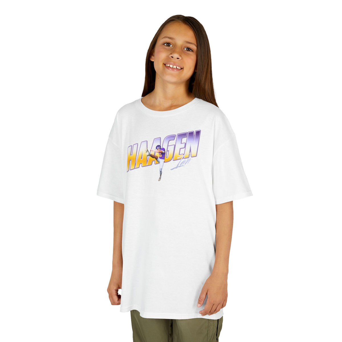 Ian Haagen Cursive Combo Colored Kids Tee