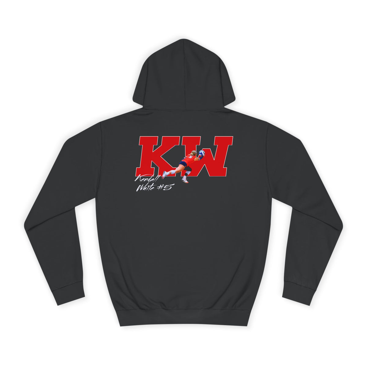 Kendall White Big Initials Premium Hoodie