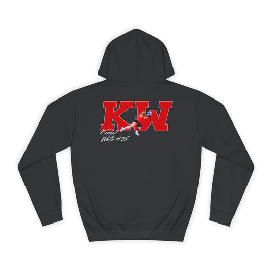 Kendall White Big Initials Premium Hoodie
