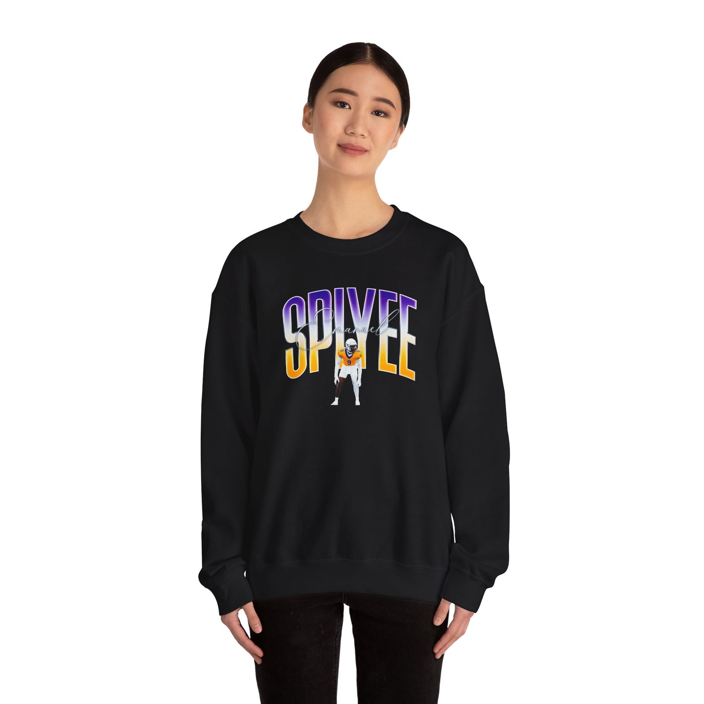 Emanuel Spiyee Curved Combo Colored Crewneck Sweatshirt