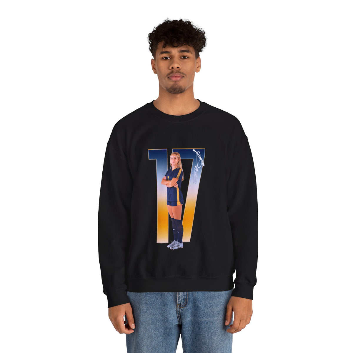 Madi Bass Player Icon Number Crewneck Sweatshirt