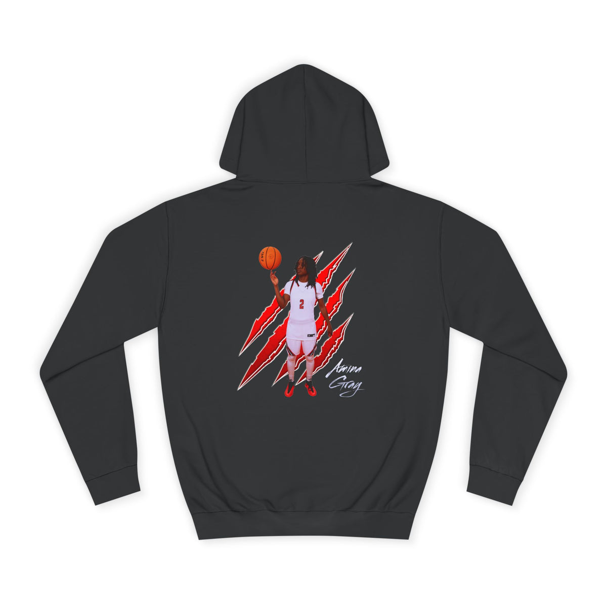 Amina Gray Claw Marks Premium Hoodie
