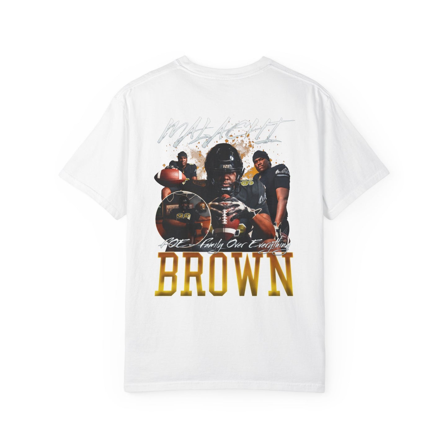 Malachi Brown Logo Front & Back Premium Tee
