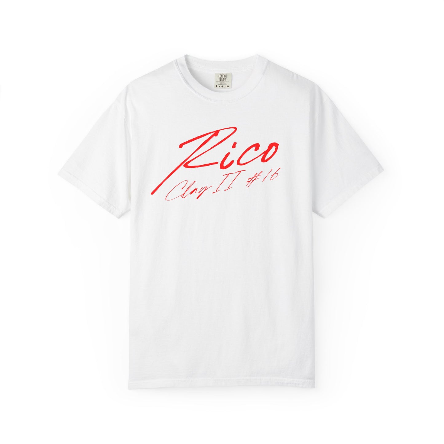 Rico Clay II Cursive Name & Number Premium Tee