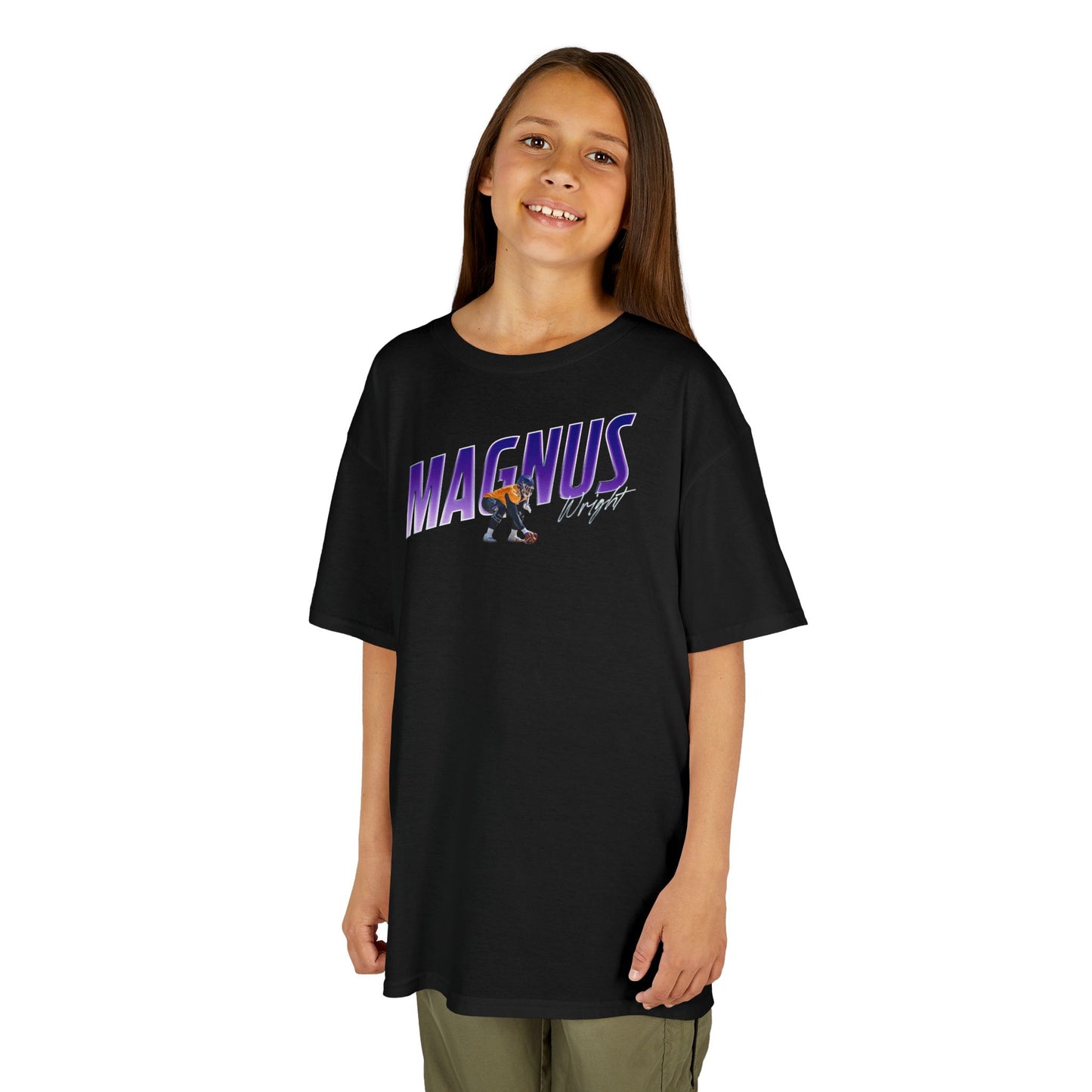 Magnus Wright Cursive Combo Colored Kids Tee