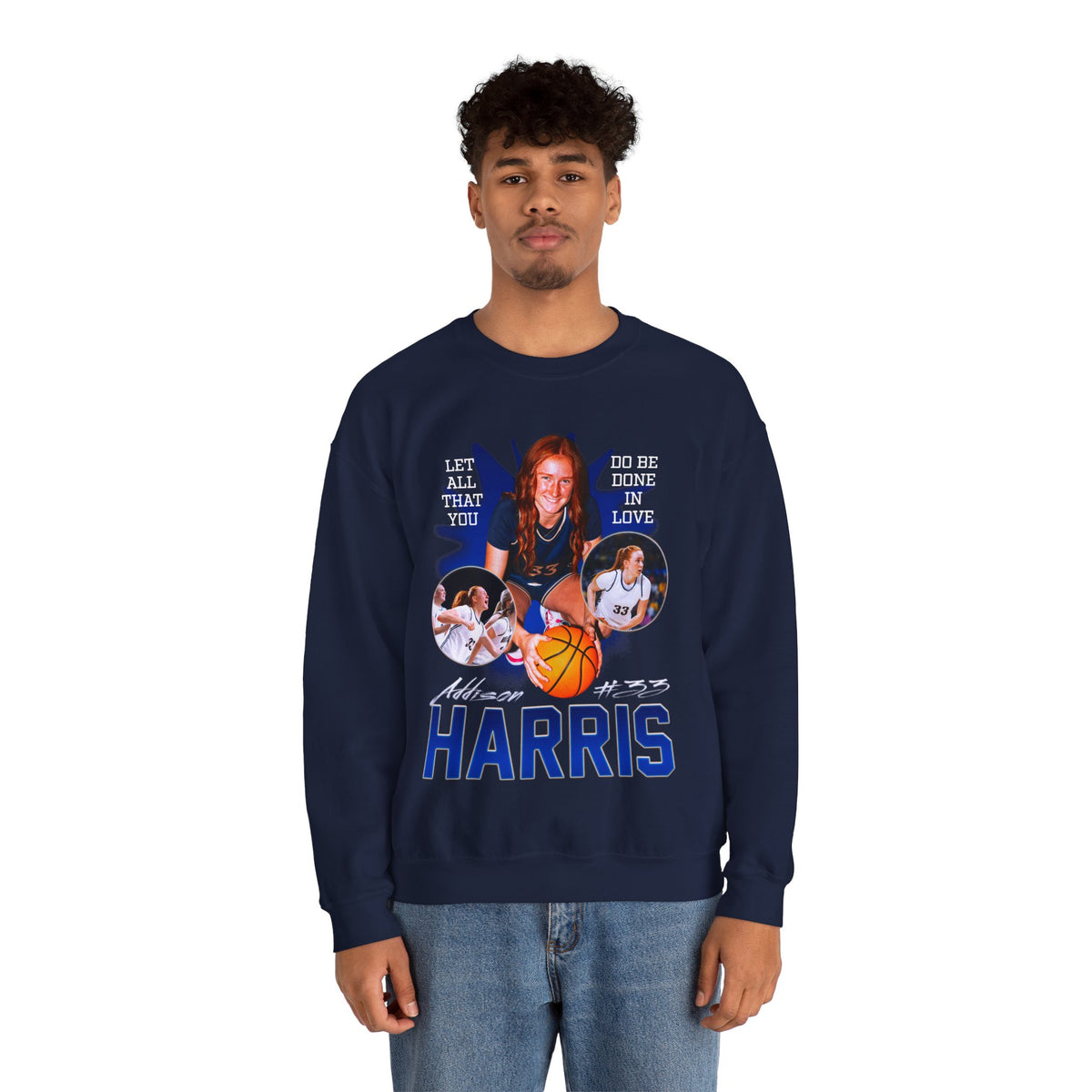 Addison Harris Featured Quote Crewneck Sweatshirt