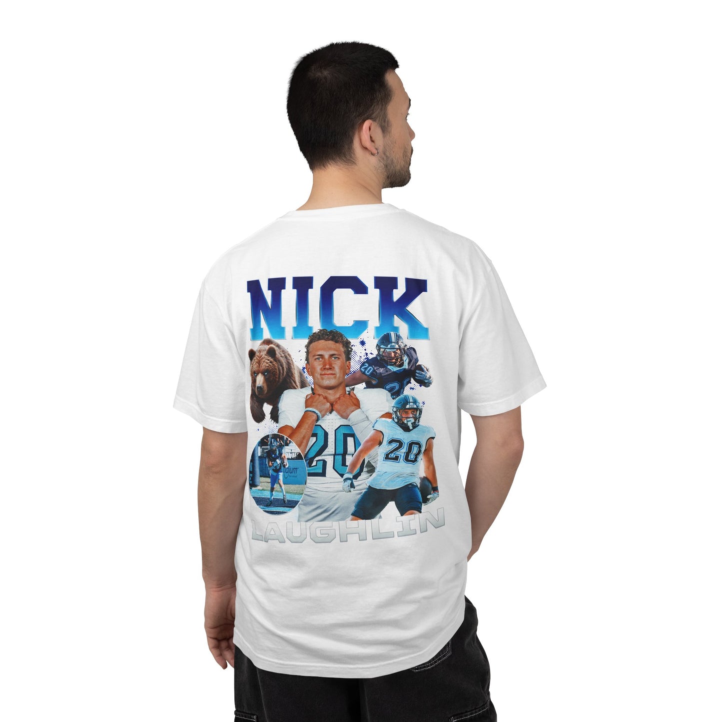 Nick Laughlin Logo Front & Back Premium Tee