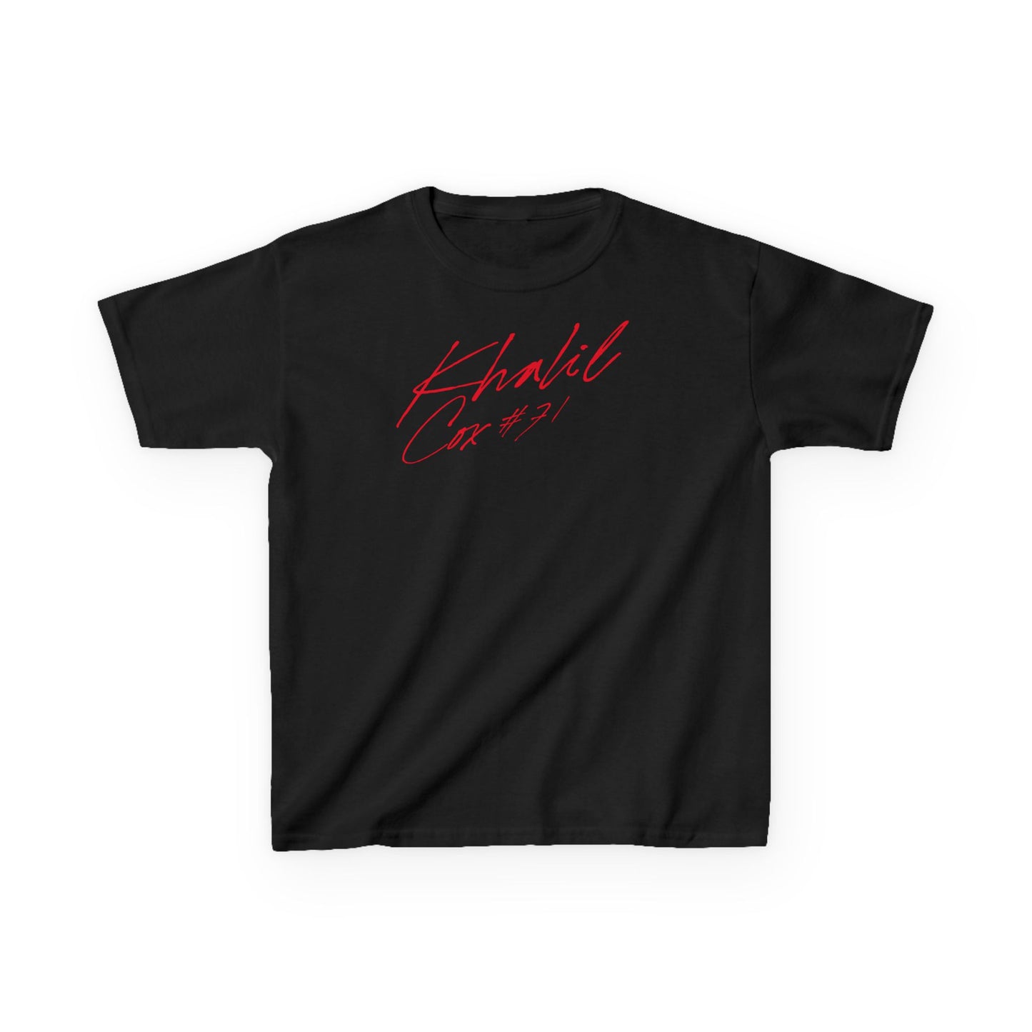 Khalil Cox Cursive Name & Number Kids Tee