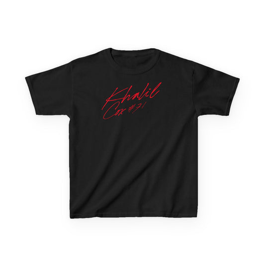 Khalil Cox Cursive Name & Number Kids Tee