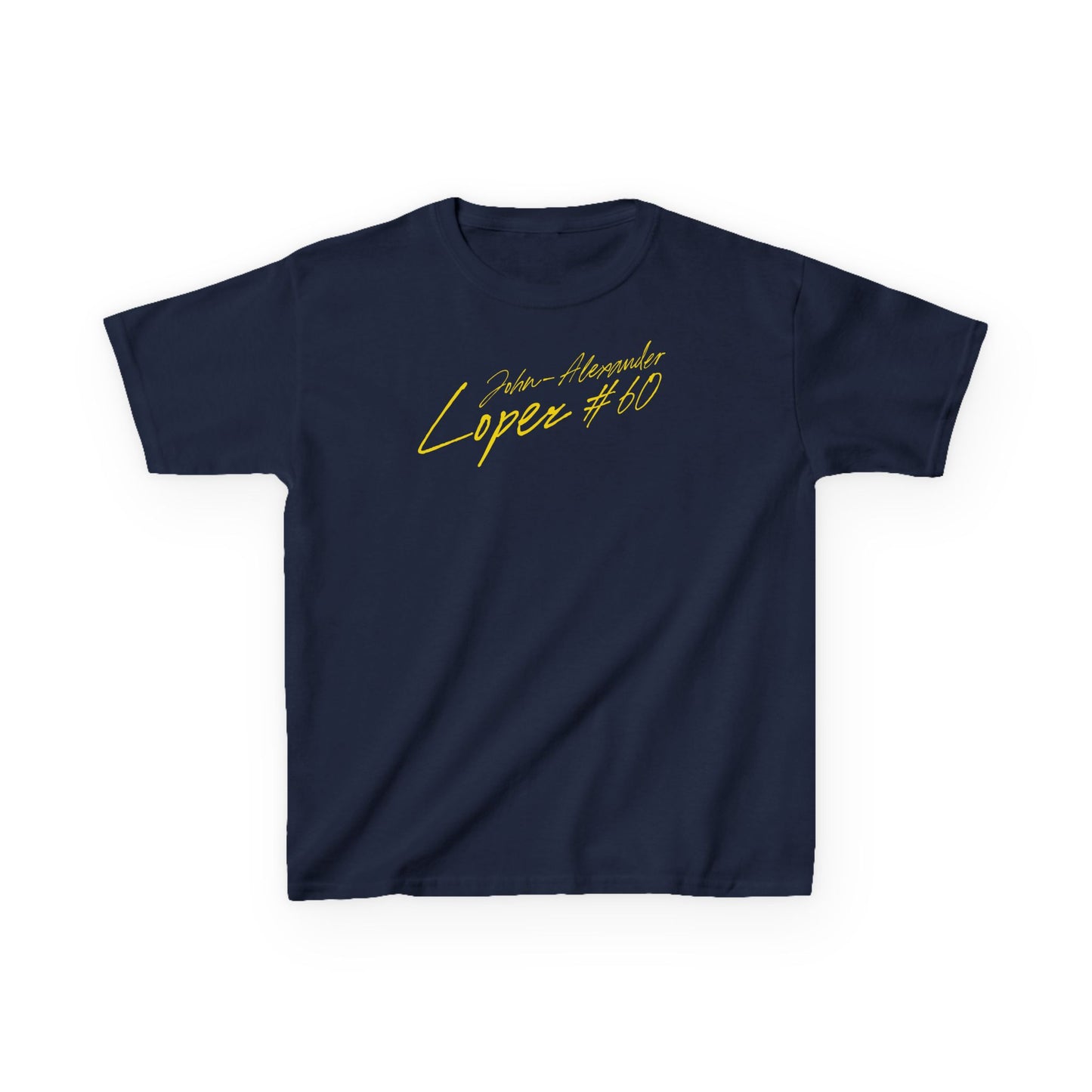 John-Alexander Lopez Cursive Name & Number Kids Tee