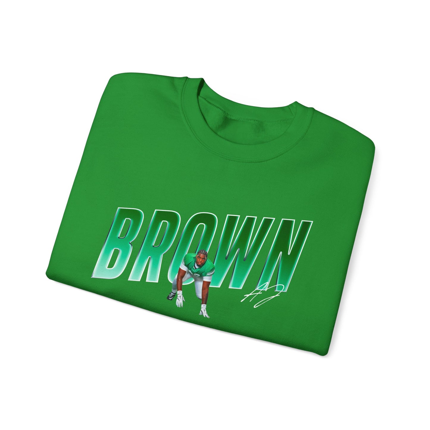 Aj Brown Cursive Combo Colored Crewneck Sweatshirt