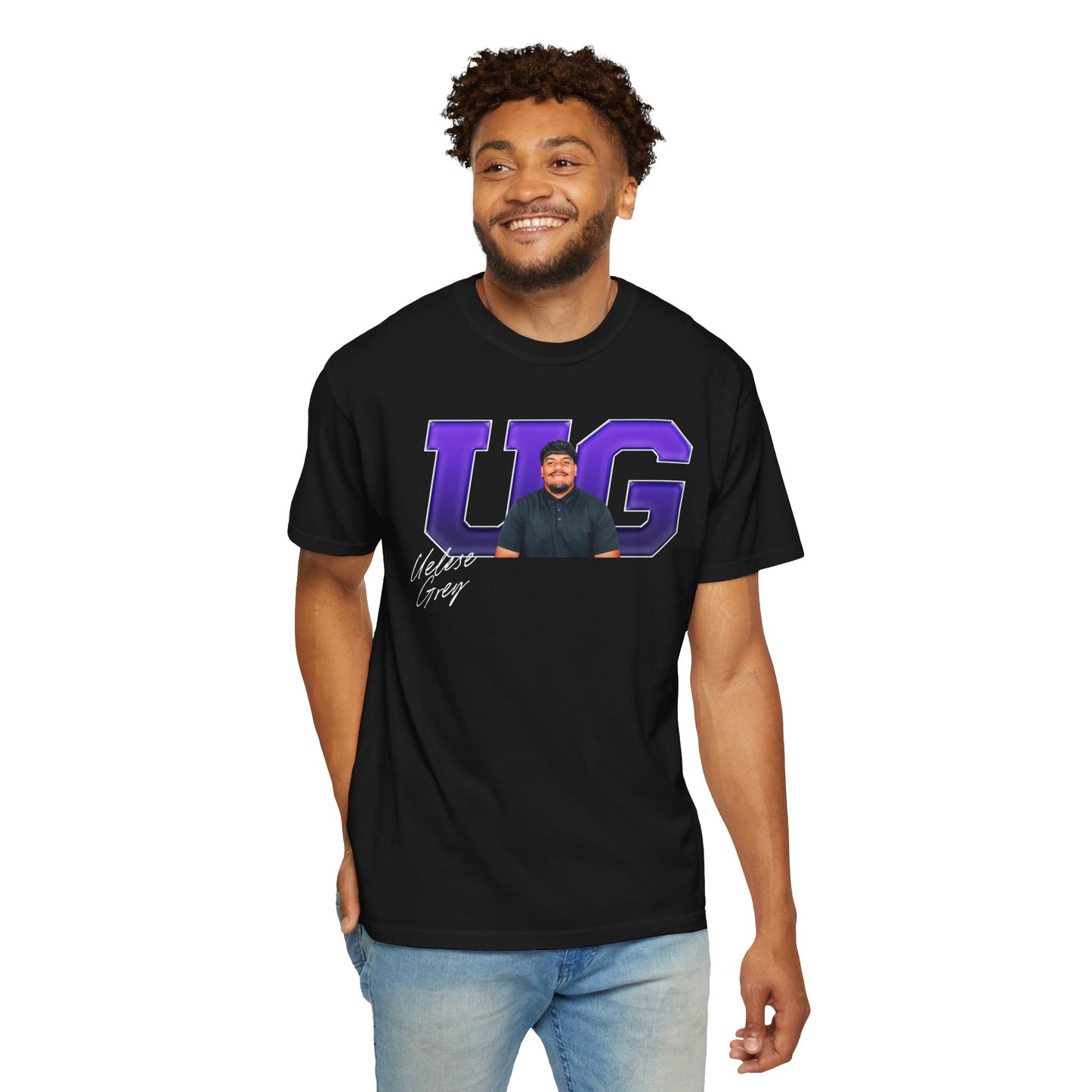 Uelese Grey Big Initials Premium Tee