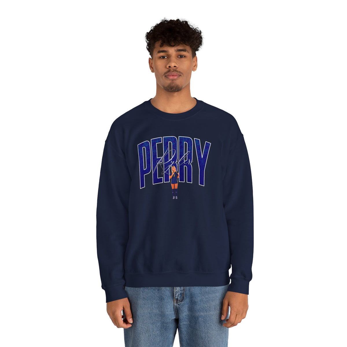Ryder Perry Curved Combo Colored Crewneck Sweatshirt