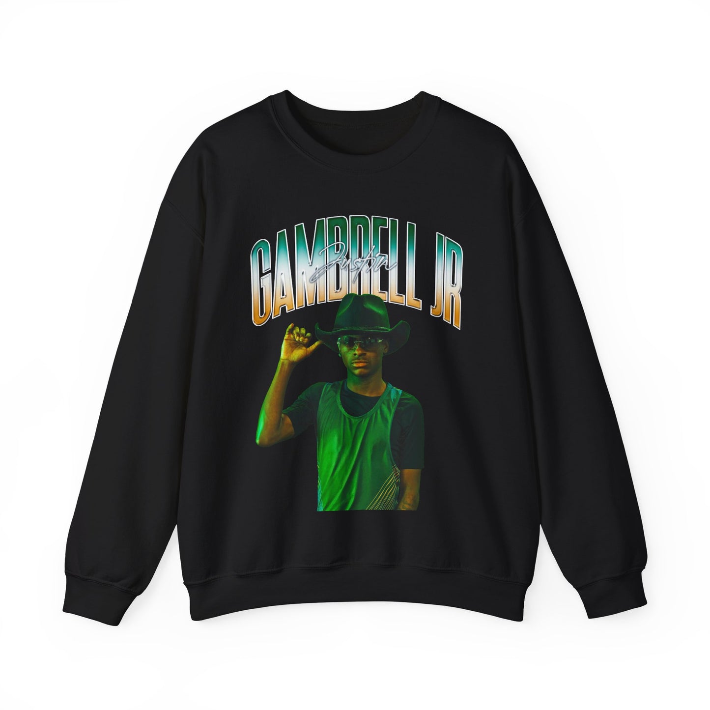 Justin Gambrell Jr. Curved Combo Colored Crewneck Sweatshirt