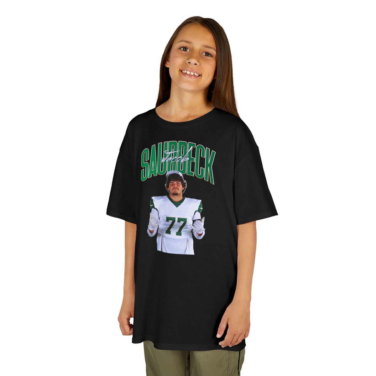 Jacob Saurbeck Curved Combo Colored  Kids Tee