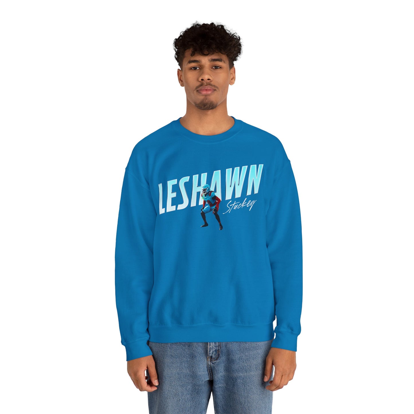 Leshawn Stuckey Cursive Combo Colored Crewneck Sweatshirt