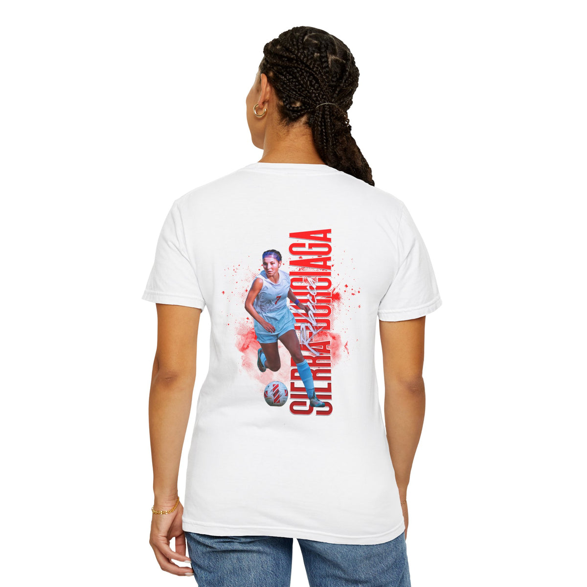 Rebecca Sierra-Burciaga Logo Front & Back Premium Tee