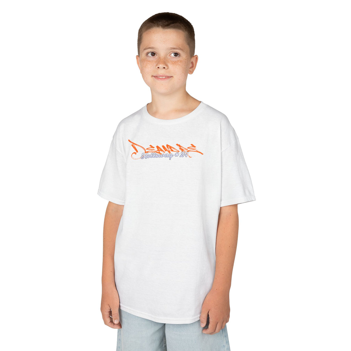 Deandre Holloway Cursive Name & Number Kids Tee
