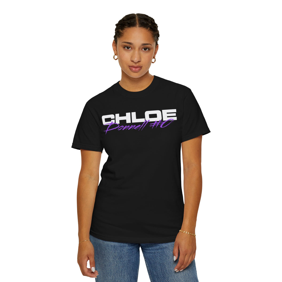 Chloe Donnell Cursive Name & Number Premium Tee
