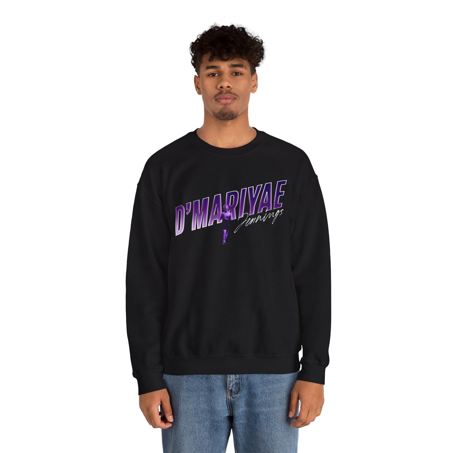 D'Mariyae Jennings Cursive Combo Colored Crewneck Sweatshirt
