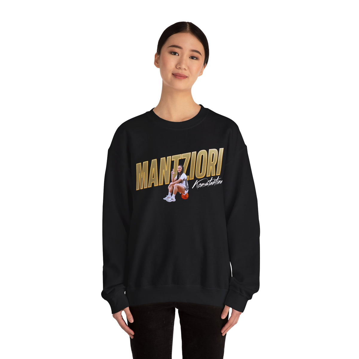 Konstantina Mantziori Cursive Combo Colored Crewneck Sweatshirt